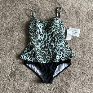 Island World Apparel Animal Print One Piece Swim Suit SIZE S